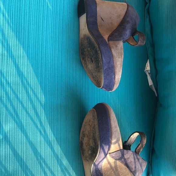 Splendid color block suede wedge heals - Picture 4 of 5